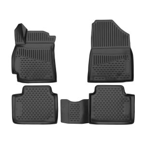 Hyundai Elantra Floor Mats - Omac - Rubber TPE - Black - 2021-2025 Hyundai Elantra Floor Mats - Omac - Rubber TPE - Black - 2021-2025